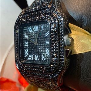 Black Ice Diamond -Studded Watch
